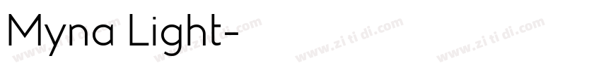 Myna Light字体转换